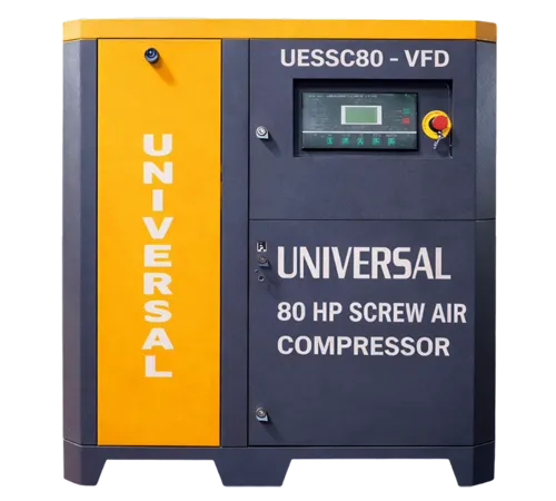 80 hp vfd screw air compressor